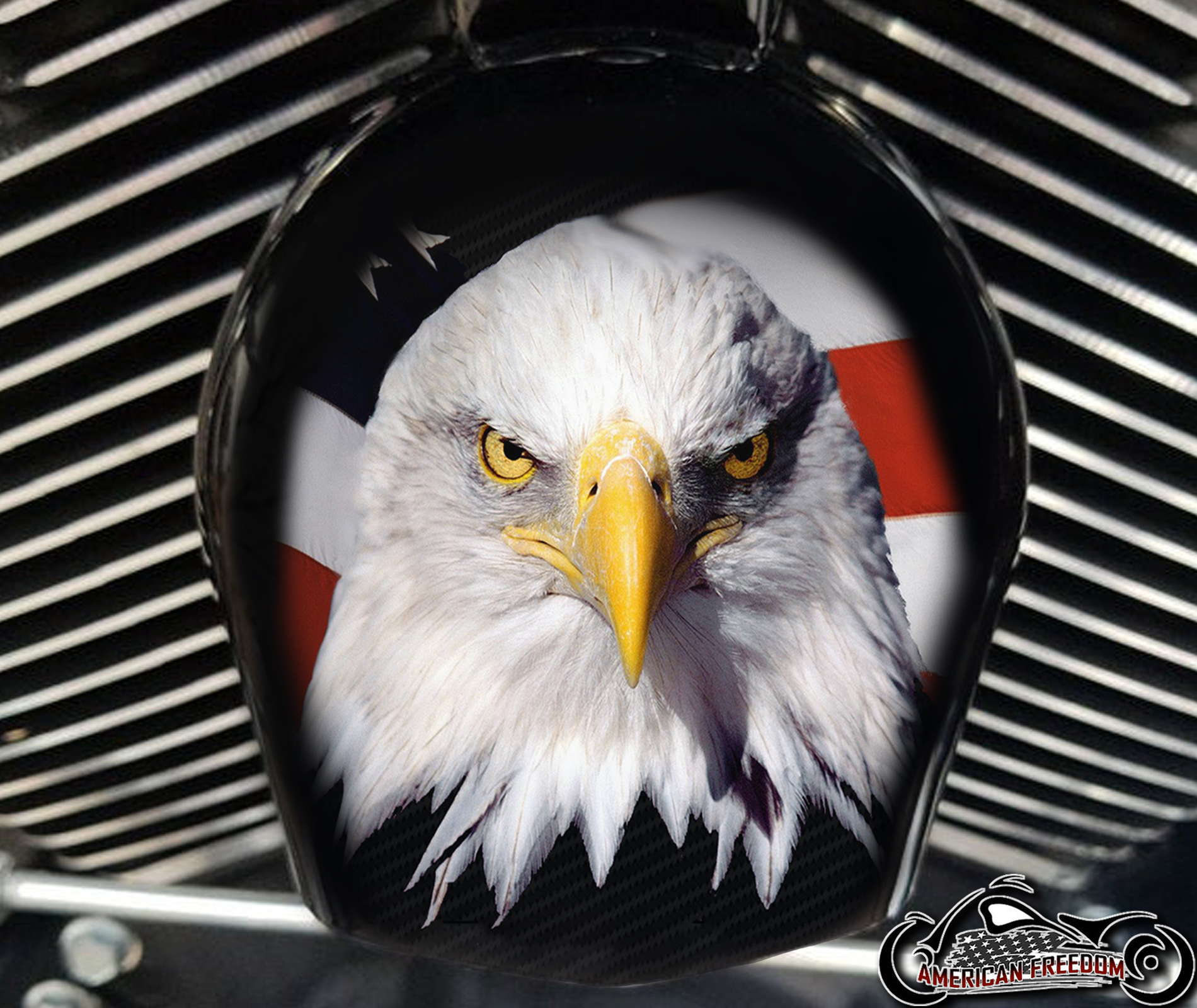 Custom Horn Cover - Eagle Flag 1